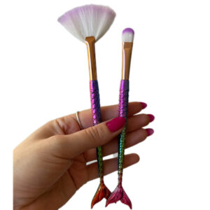 Set de brocha para iluminador + brocha para contorno y sombras