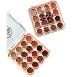 Paleta de 16 sombras brillantes, matte y glitter